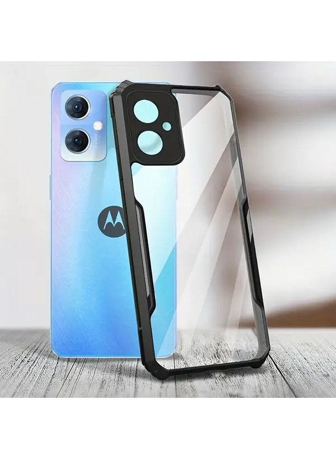 Shockproof Black Phone Case for Motorola Moto G85 5G Transparent Cover - Image 2